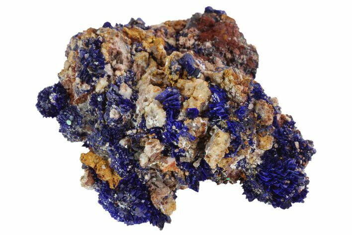 Vibrant Azurite & Malachite Crystal Cluster - Morocco #98756